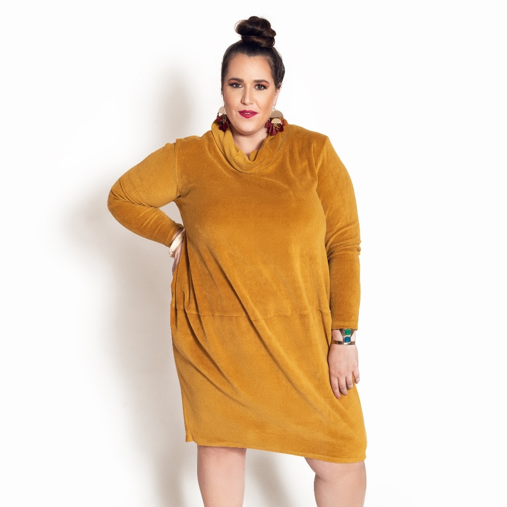 Bajii(+) Italian Suede Textured + Size Dress